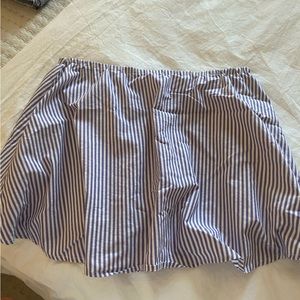Strapless buddy love purple and white strapless blouse size small